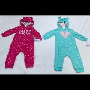 NWT Carter’s Soft Baby Romper 6M (Set of 2)